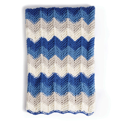 Bernat Radiant Ripple Knit Blanket Knit Blanket made in Bernat Blanket yarn