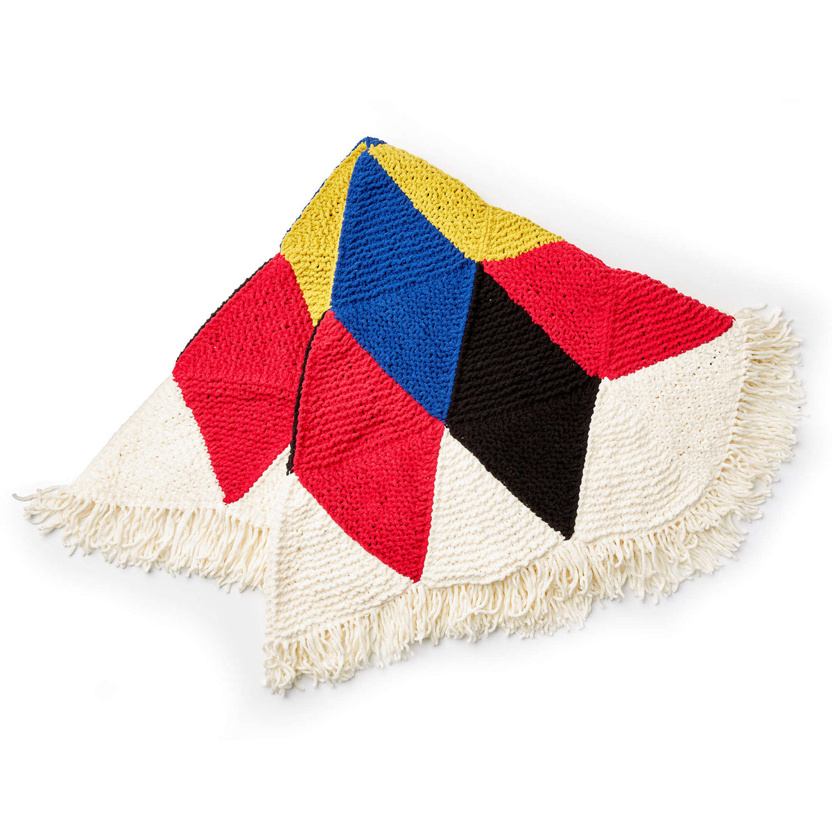 Knit Blanket made in Bernat Blanket yarn