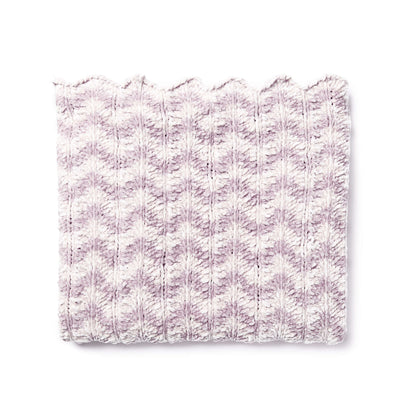Bernat Chevron Knit Afghan Knit Blanket made in Bernat Velvet yarn