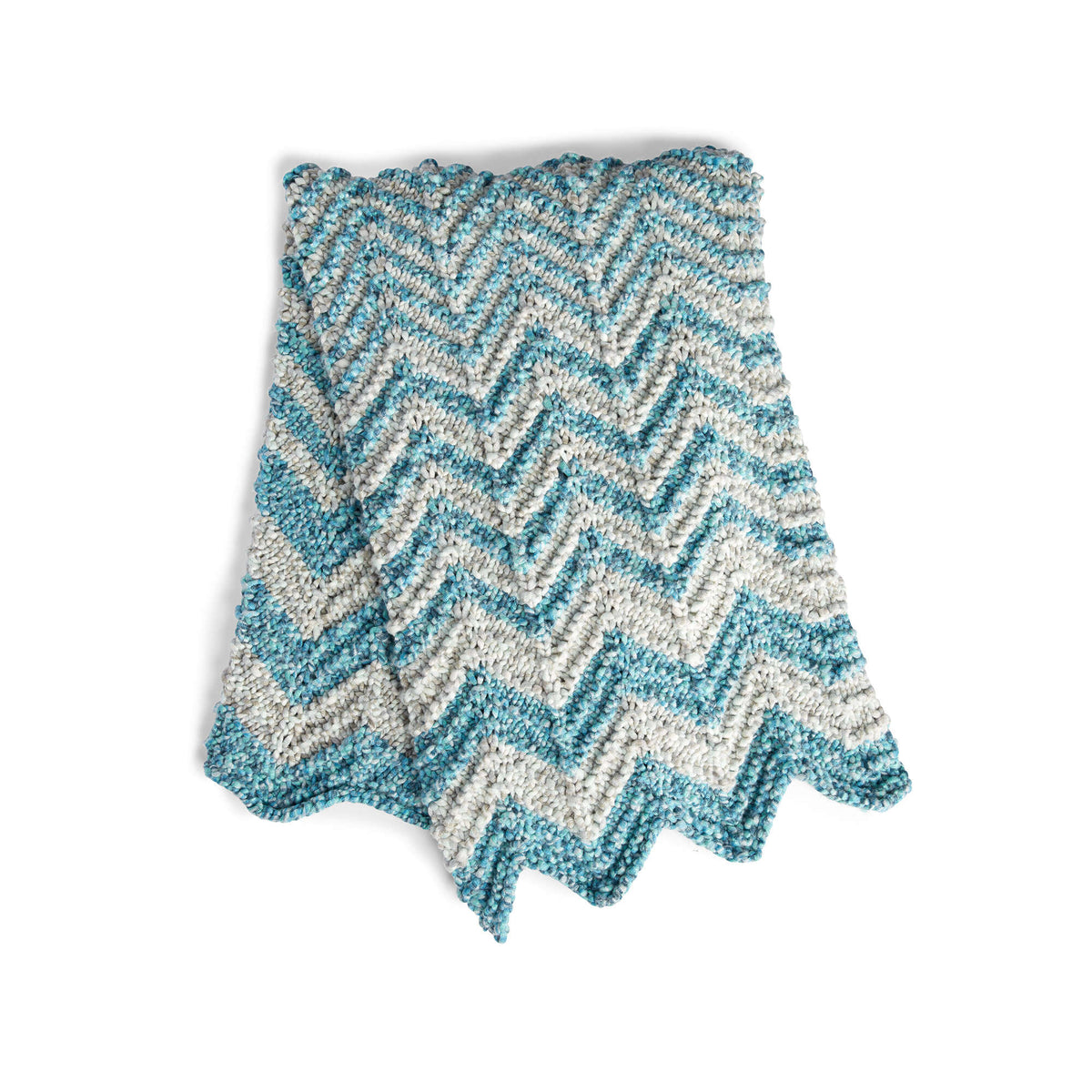 Knit Blanket made in Bernat Colorwhirl yarn