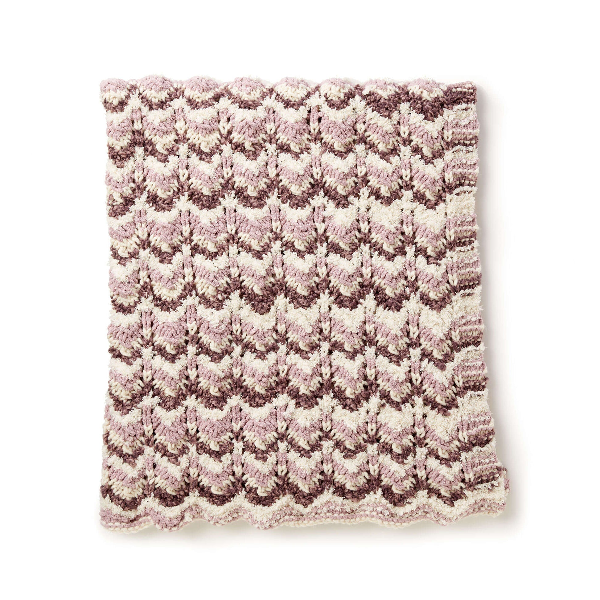 Free Bernat Warm Ripple Knit Blanket Pattern