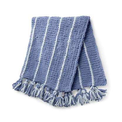 Bernat Pinstripe Knit Afghan Knit Blanket made in Bernat Blanket Extra yarn