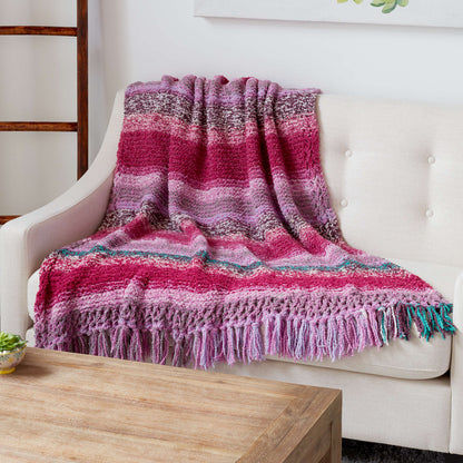 Bernat Wrapped In Heather Knit Blanket Single Size