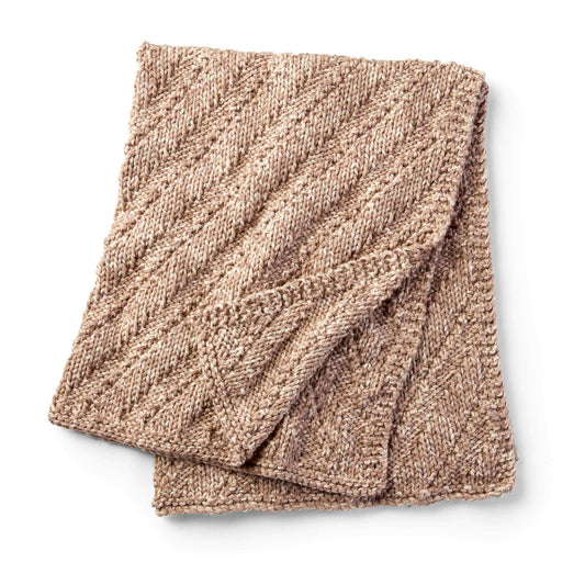 Knit Blanket made in Bernat Softee Chunky Twist yarn