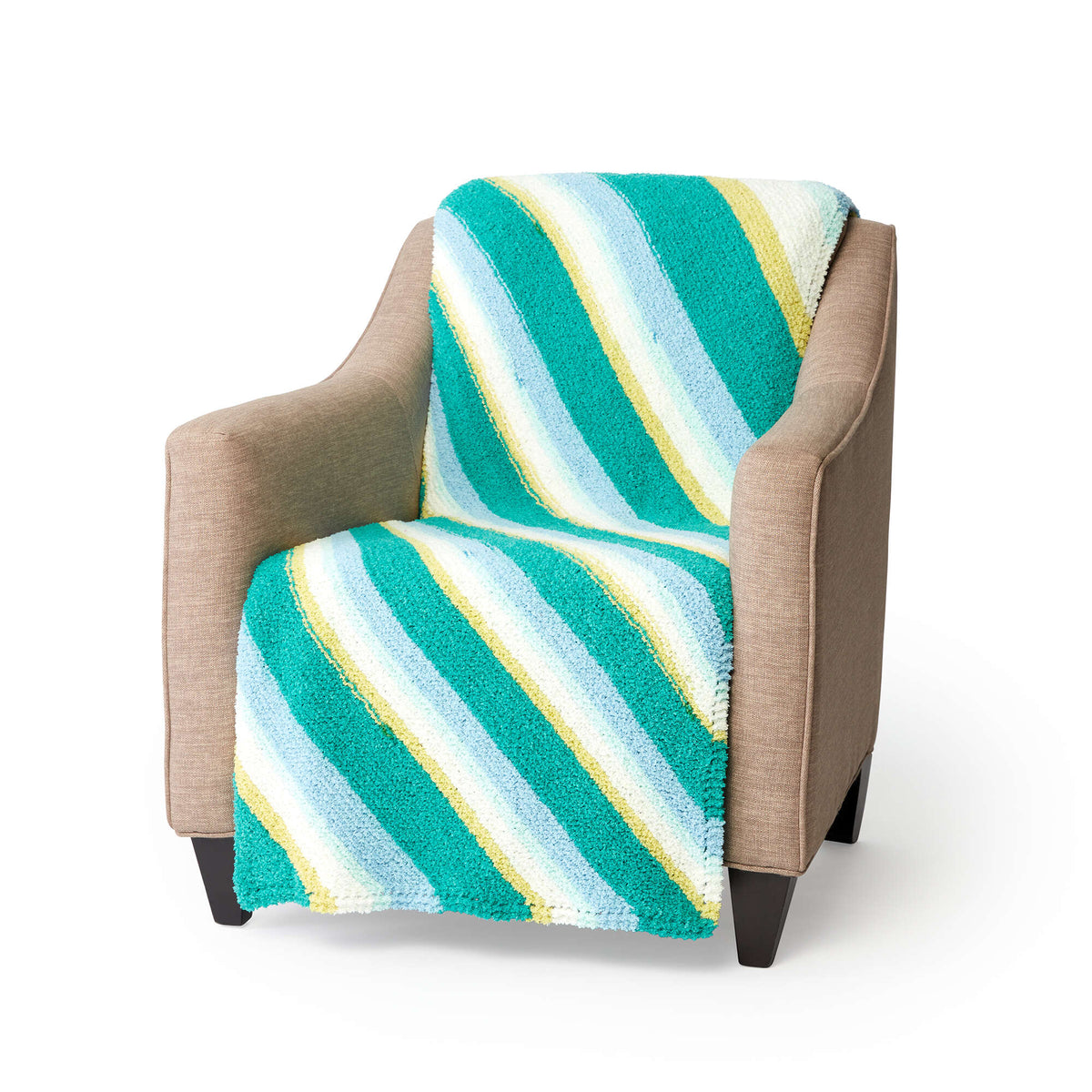 Knit Blanket made in Bernat Blanket Breezy yarn