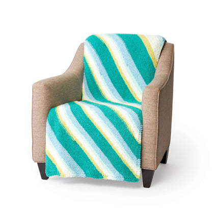 Bernat In Your Corner Knit Afghan Knit Blanket made in Bernat Blanket Breezy yarn