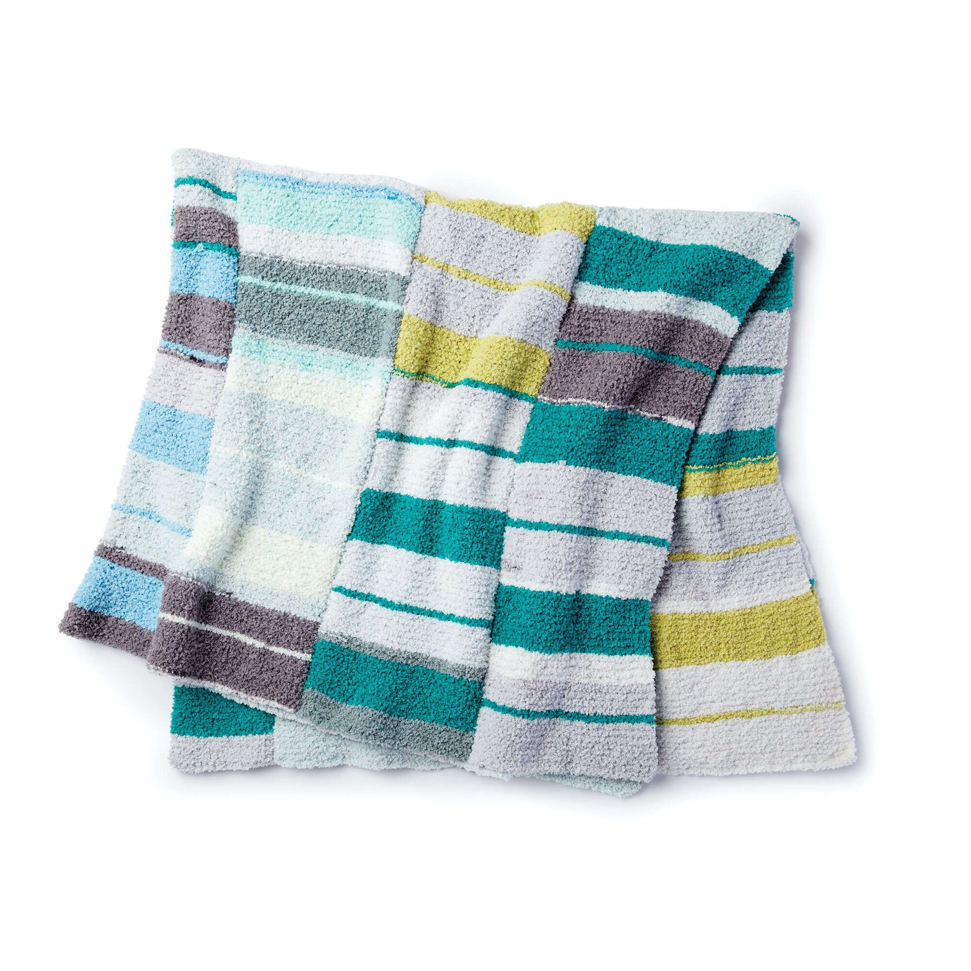 Free Bernat Stacking Stripes Knit Blanket Pattern
