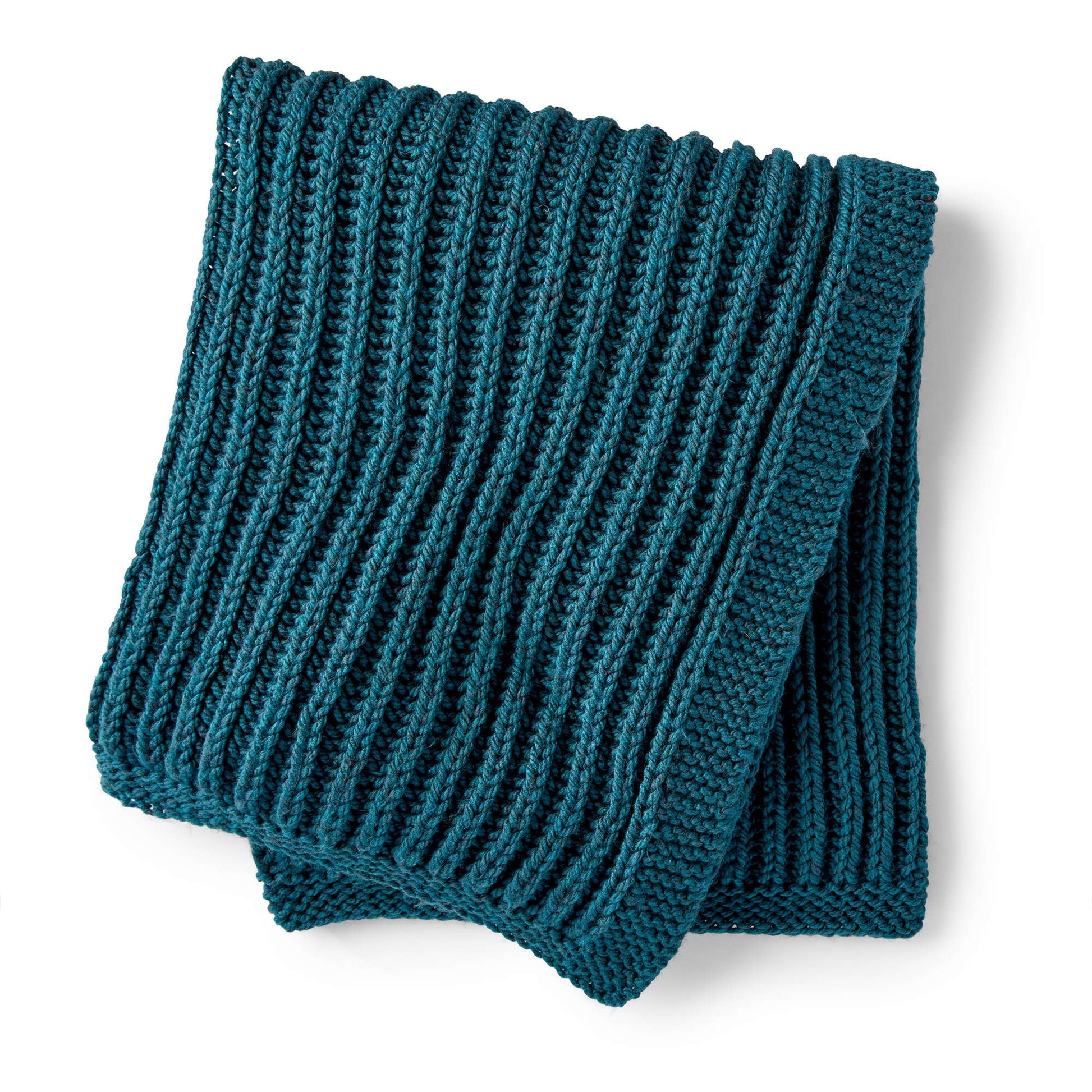 Free Bernat Squishy Fisherman's Rib Knit Blanket Pattern