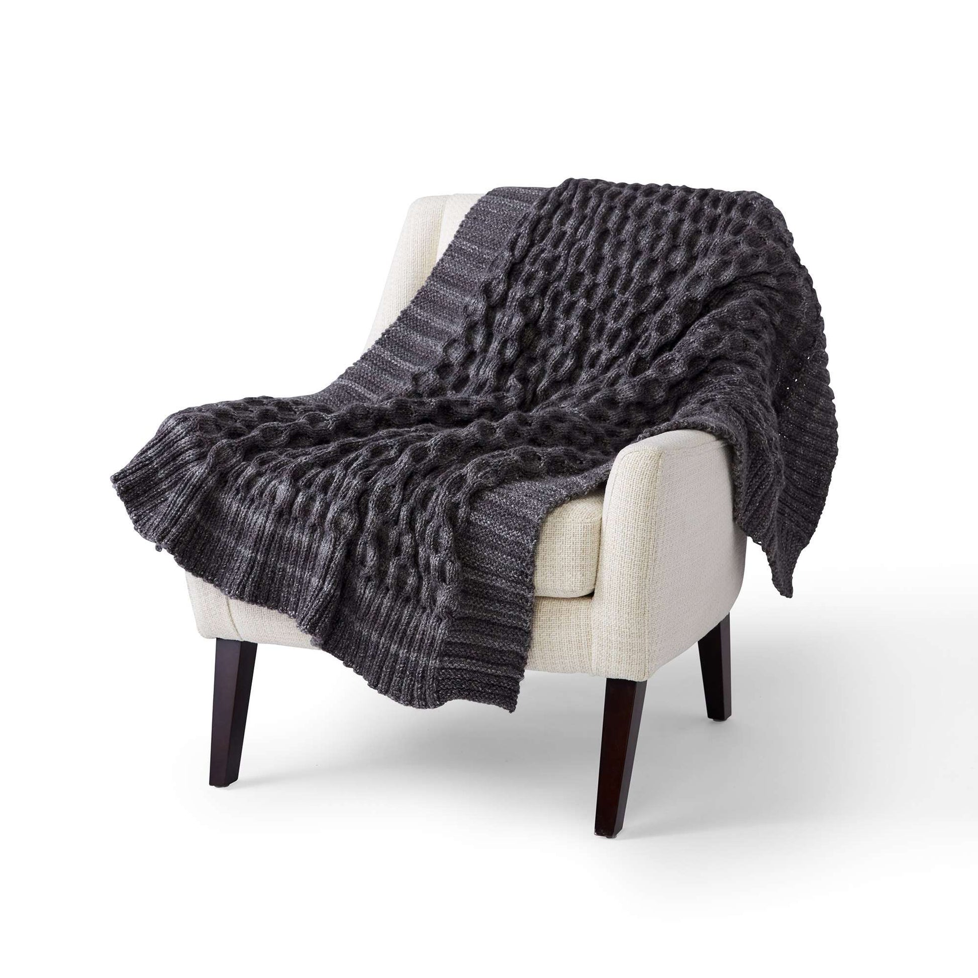 Free Bernat Honeycomb Knit Blanket Pattern