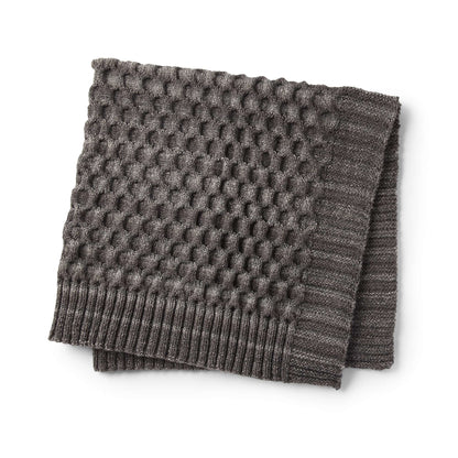 Bernat Honeycomb Knit Blanket Knit Blanket made in Bernat Wavelength yarn