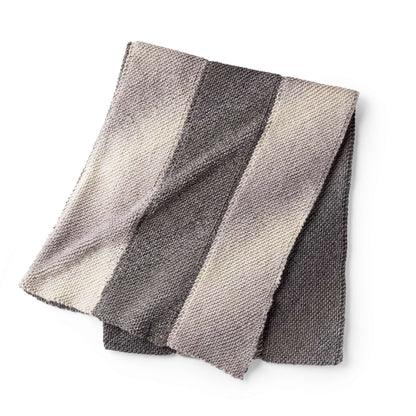 Bernat Chevron Panels Blanket To Knit Knit Blanket made in Bernat Wavelength yarn