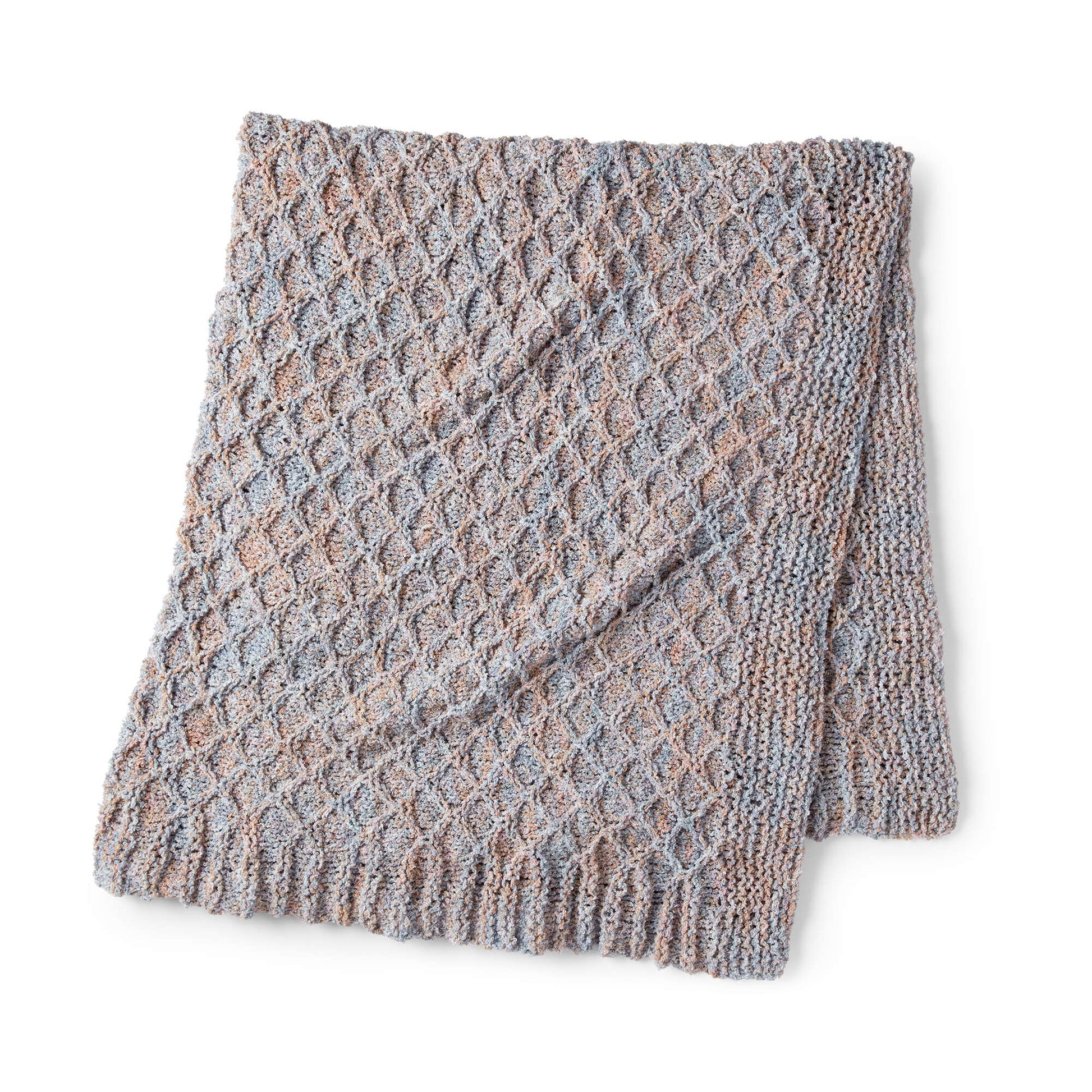 Free Bernat Lattice Stitch Knit Blanket Pattern
