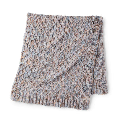 Bernat Lattice Stitch Knit Blanket Knit Blanket made in Bernat Tweedie yarn