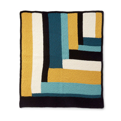 Bernat ParquetKnit Blanket Knit Blanket made in Bernat Softee Chunky yarn