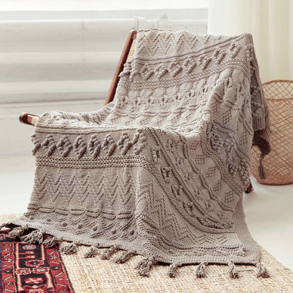 Bernat Sampler Knit Blanket One Size / Clay