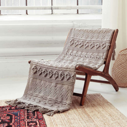 Bernat Sampler Knit Blanket Knit Blanket made in Bernat Maker Home Dec yarn