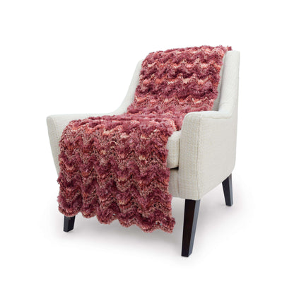 Bernat Knit Peaks and Valleys Blanket Knit Blanket made in Bernat Casa yarn