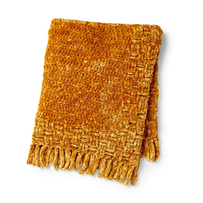 Bernat Crochet Big Basketweave Blanket Crochet Blanket made in Bernat Velvet Plus yarn