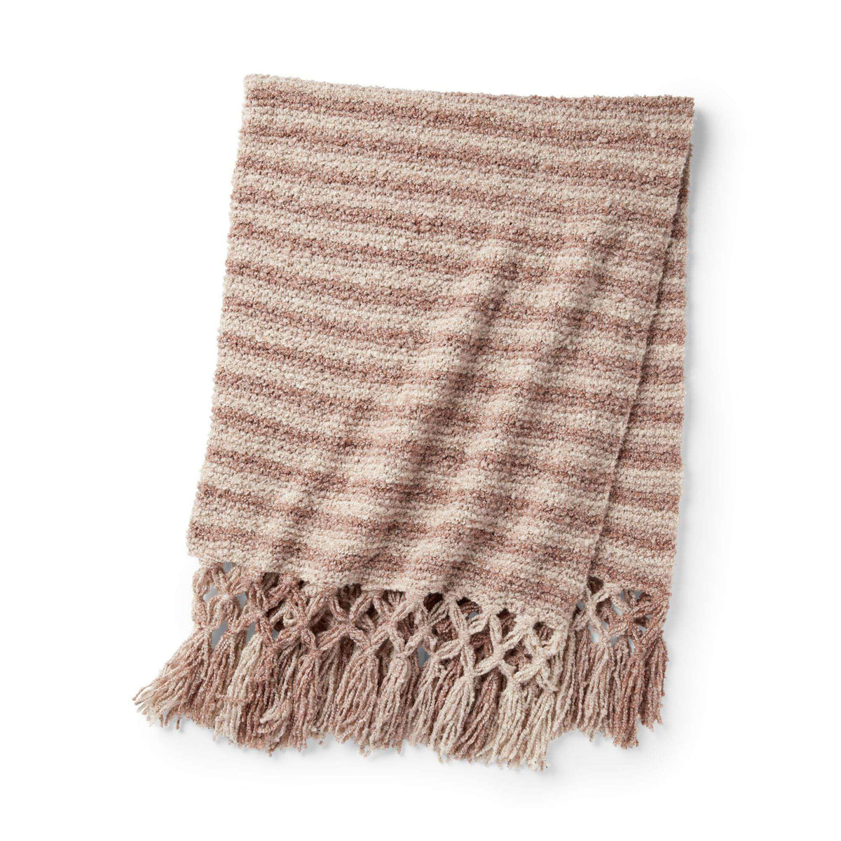 Knit Blanket made in Bernat Toasty yarn