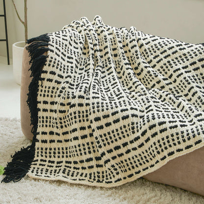 Bernat Woven Stripes Knit Blanket Single Size