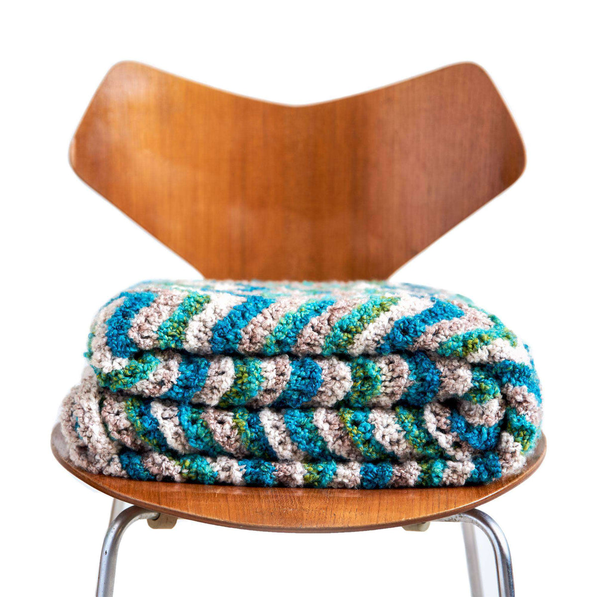 Knit Blanket made in Bernat Toasty yarn