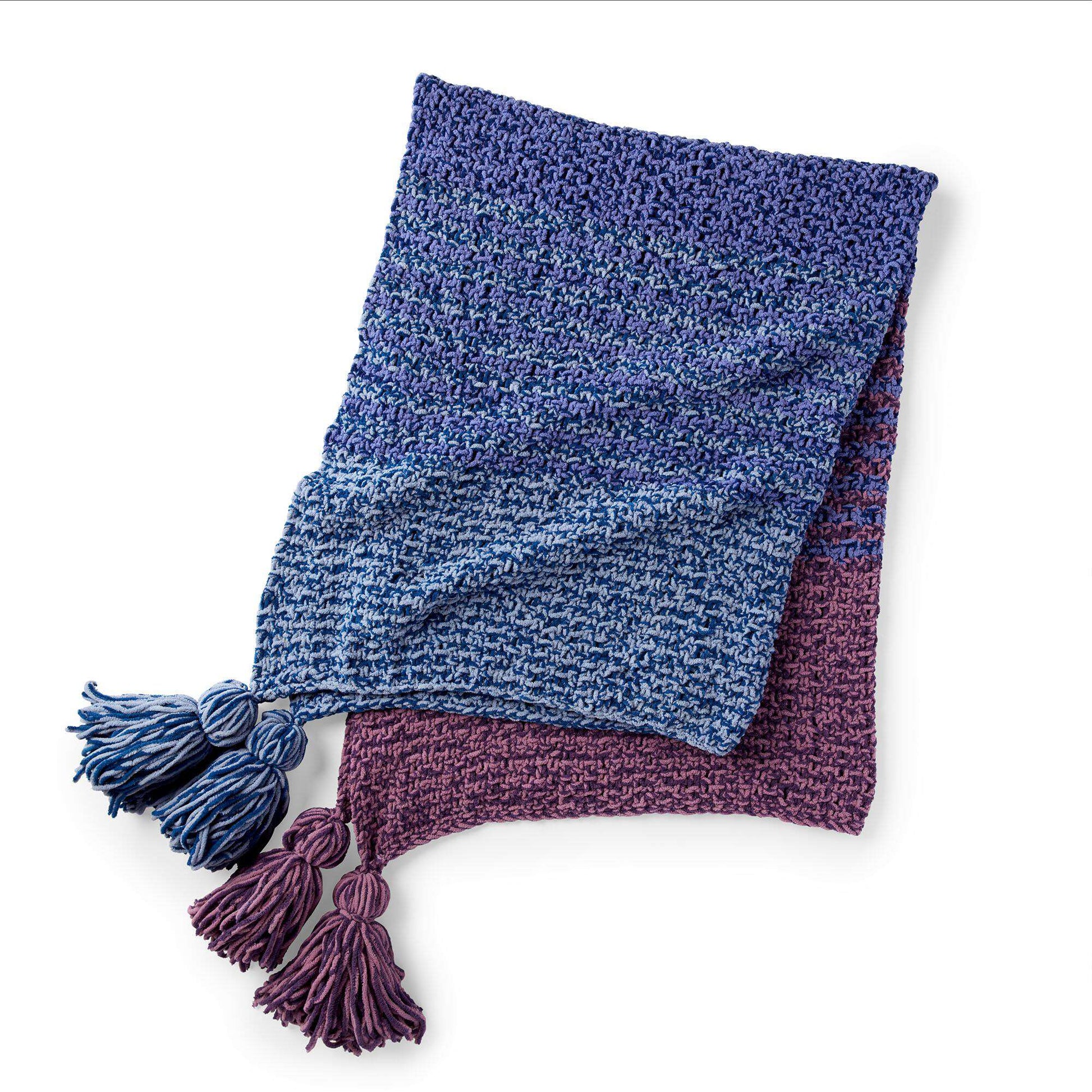 Bernat Seed Stitch Stripes Knit Blanket Version 1