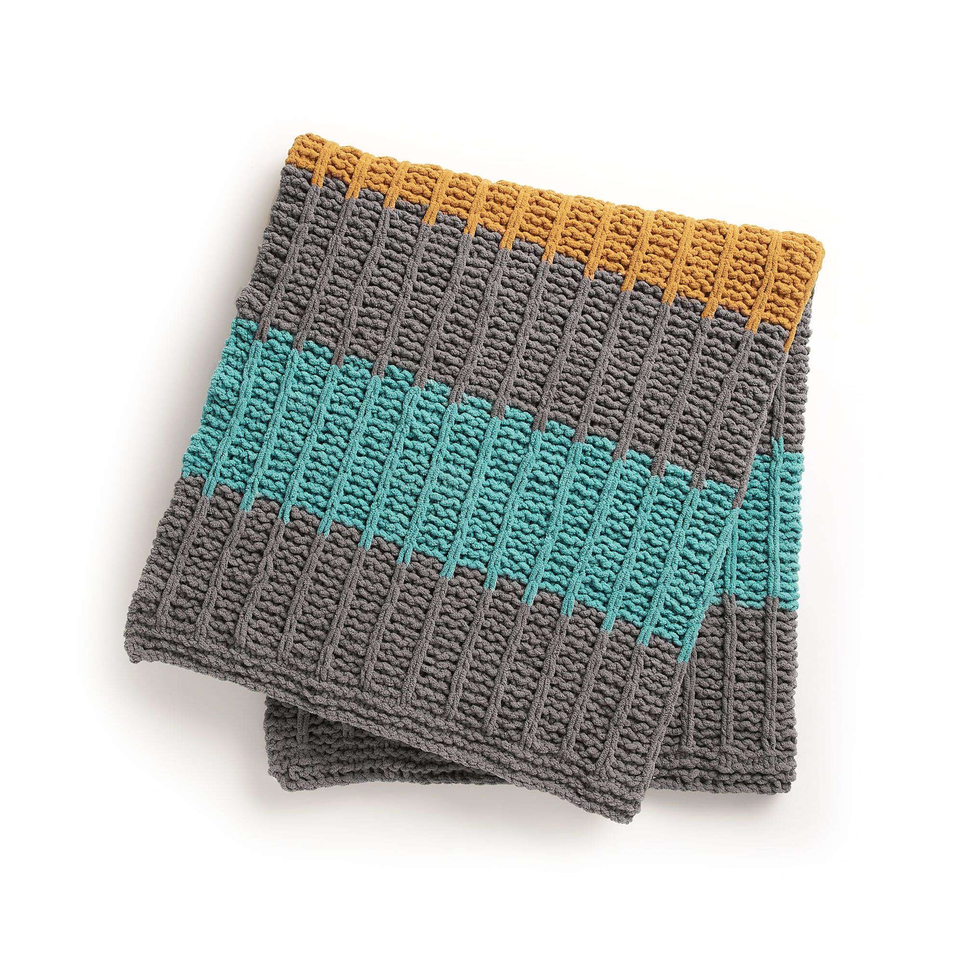Free Bernat Soothing Slip Stitches Knit Blanket Pattern