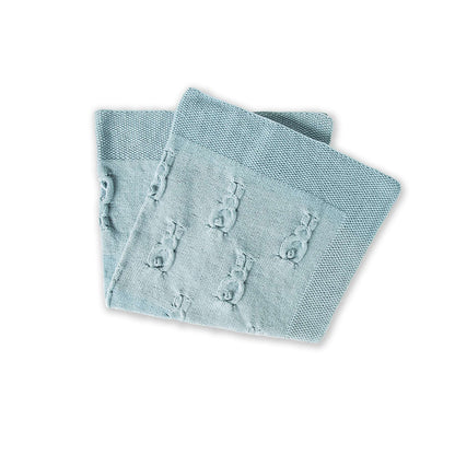 Bernat Knit Snuggle Bunny Blanket Knit Blanket made in Bernat Bundle up yarn