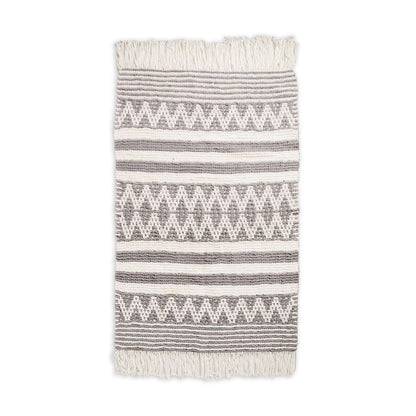 Bernat Mosaic Stripe And Chevron Knit Blanket Sparkle Knit Blanket made in Bernat Blanket Sparkle yarn