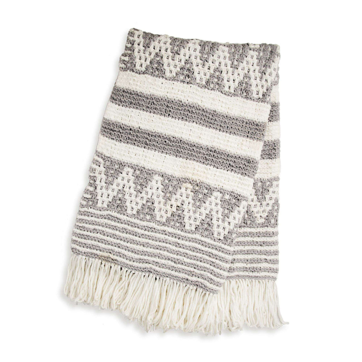 Knit Blanket made in Bernat Blanket Sparkle yarn