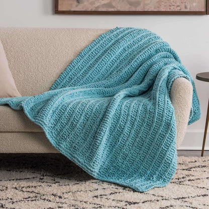 Bernat Sparkle Slip Stitch Knit Blanket Knit Blanket made in Bernat Blanket Sparkle yarn
