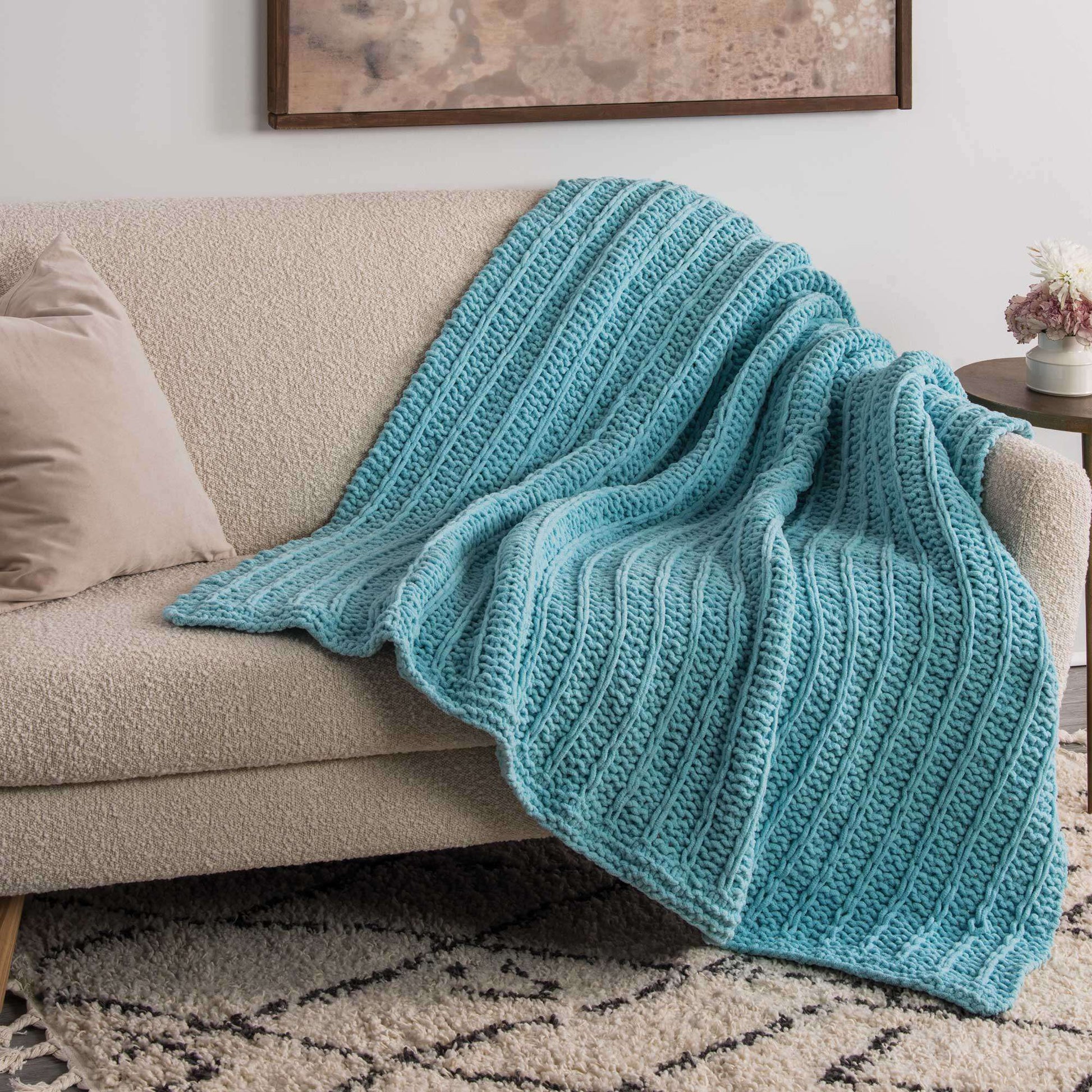 Bernat Slip Stitch Knit Blanket Sparkle Yarnspirations