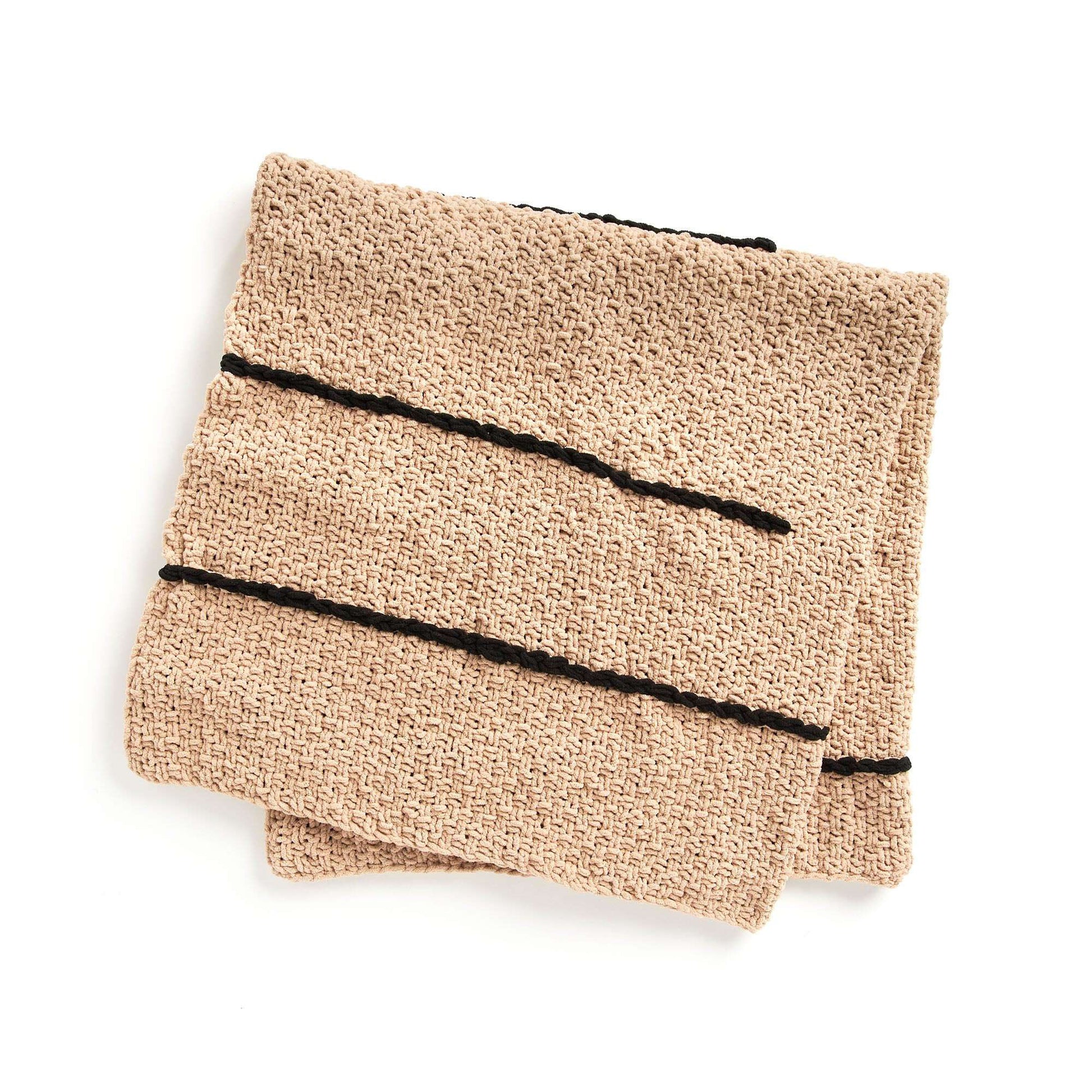Free Bernat Bold Stripes Knit Blanket Pattern