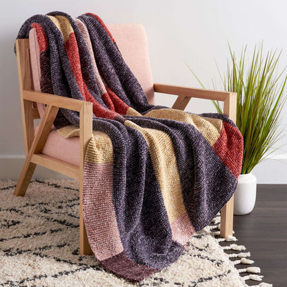 Bernat Velvet Stripes Knit Blanket Single Size
