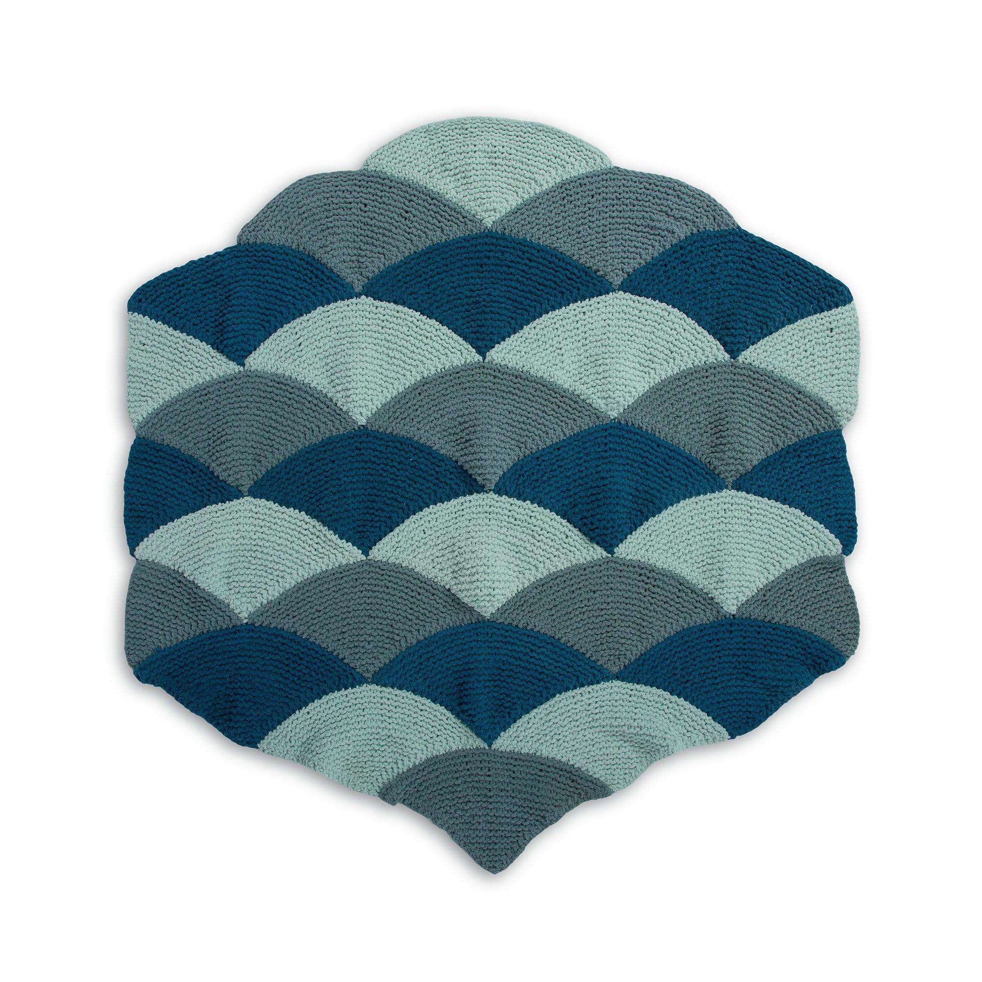 Free Bernat Knit Stacked Shells Blanket Pattern