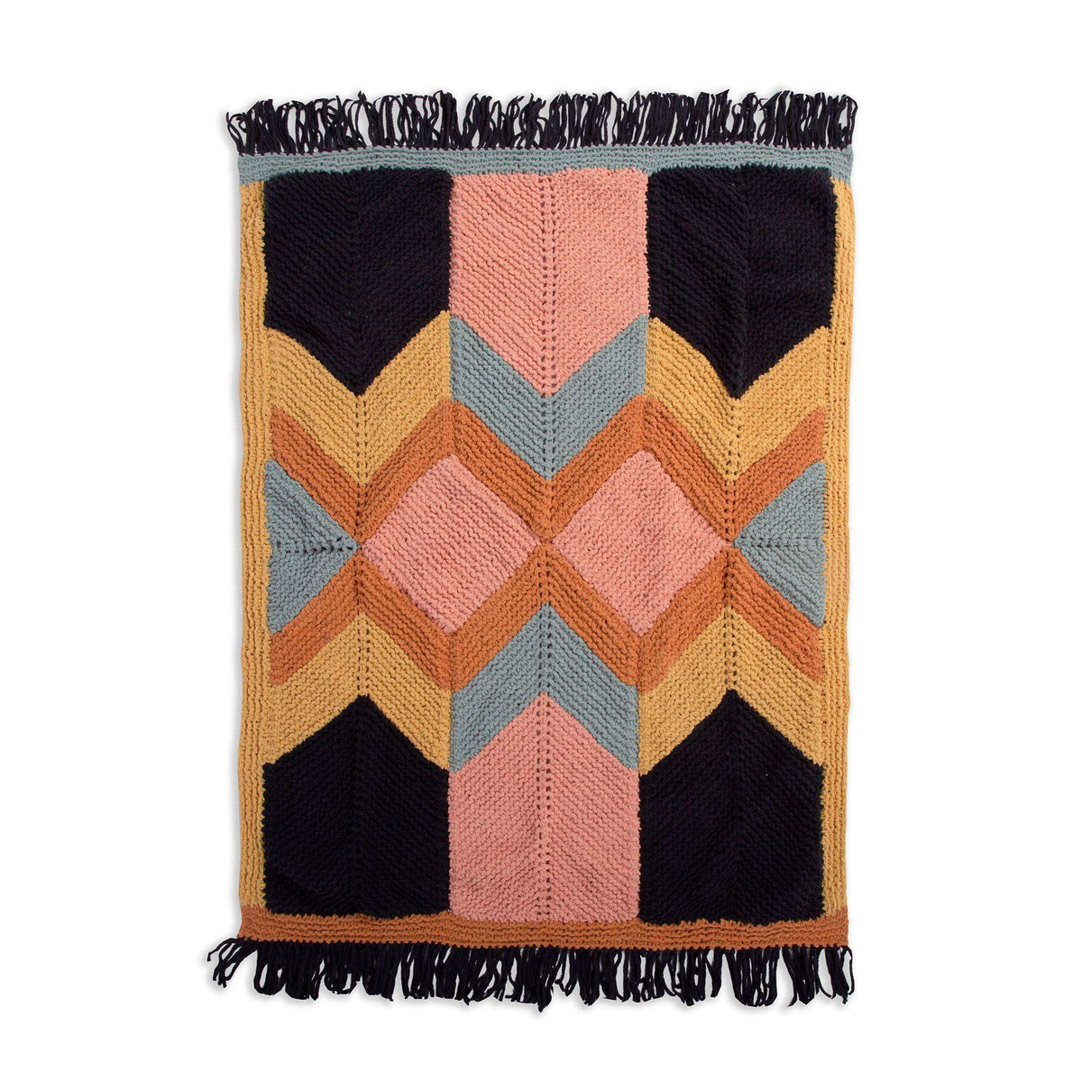 Knit Blanket made in Bernat Blanket O'Go yarn