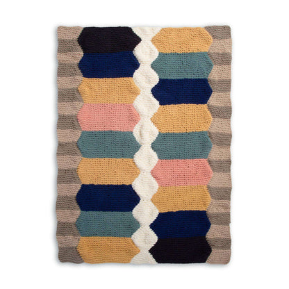 Bernat Hexa Lines Knit Blanket Knit Blanket made in Bernat Blanket O'Go yarn