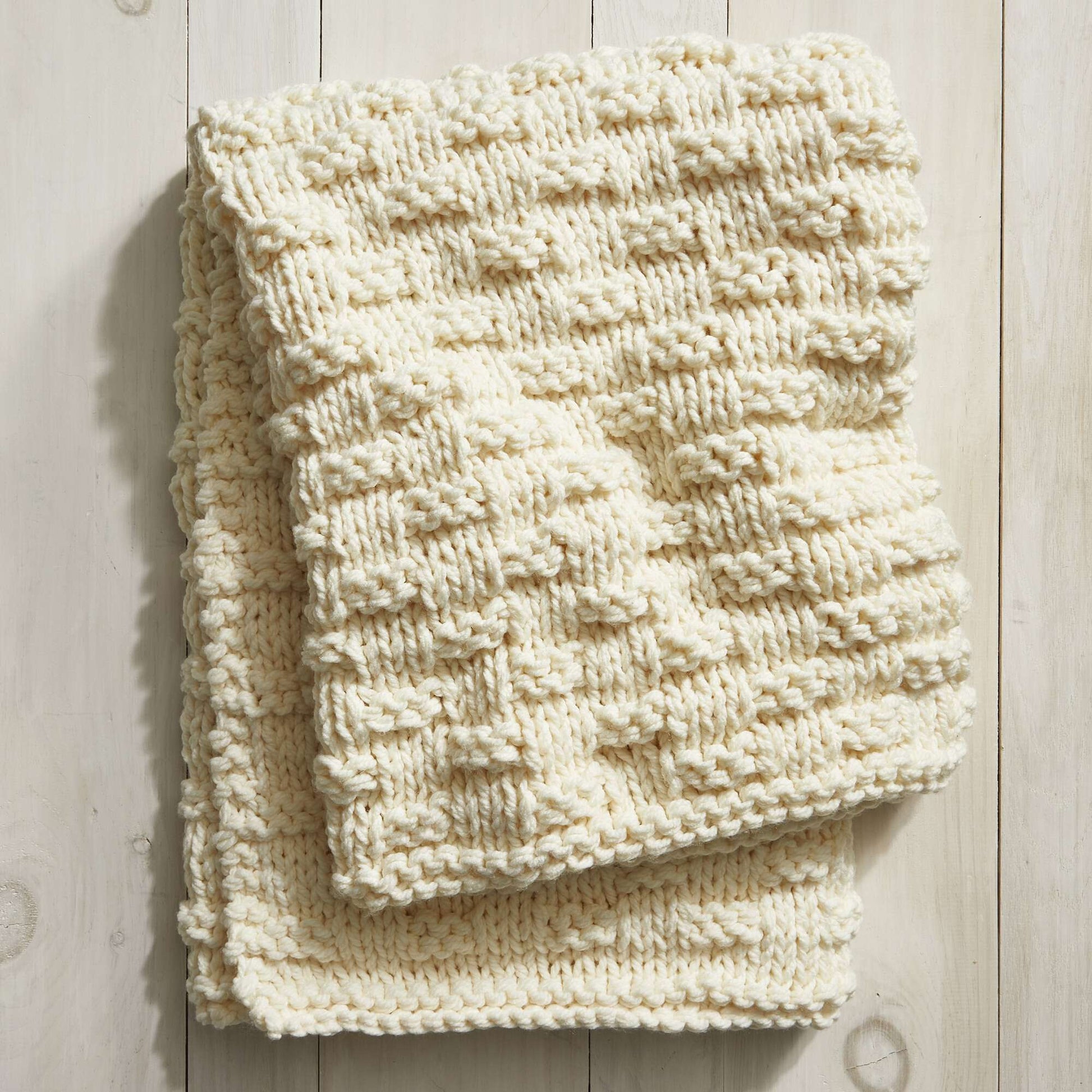 Free Stitch Club Woven Look Knit Blanket + Tutorial Pattern