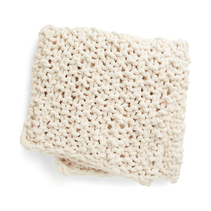 Bernat Extra Thick Seed Stitch Knit Blanket Knit Blanket made in Bernat Blanket Extra Thick yarn