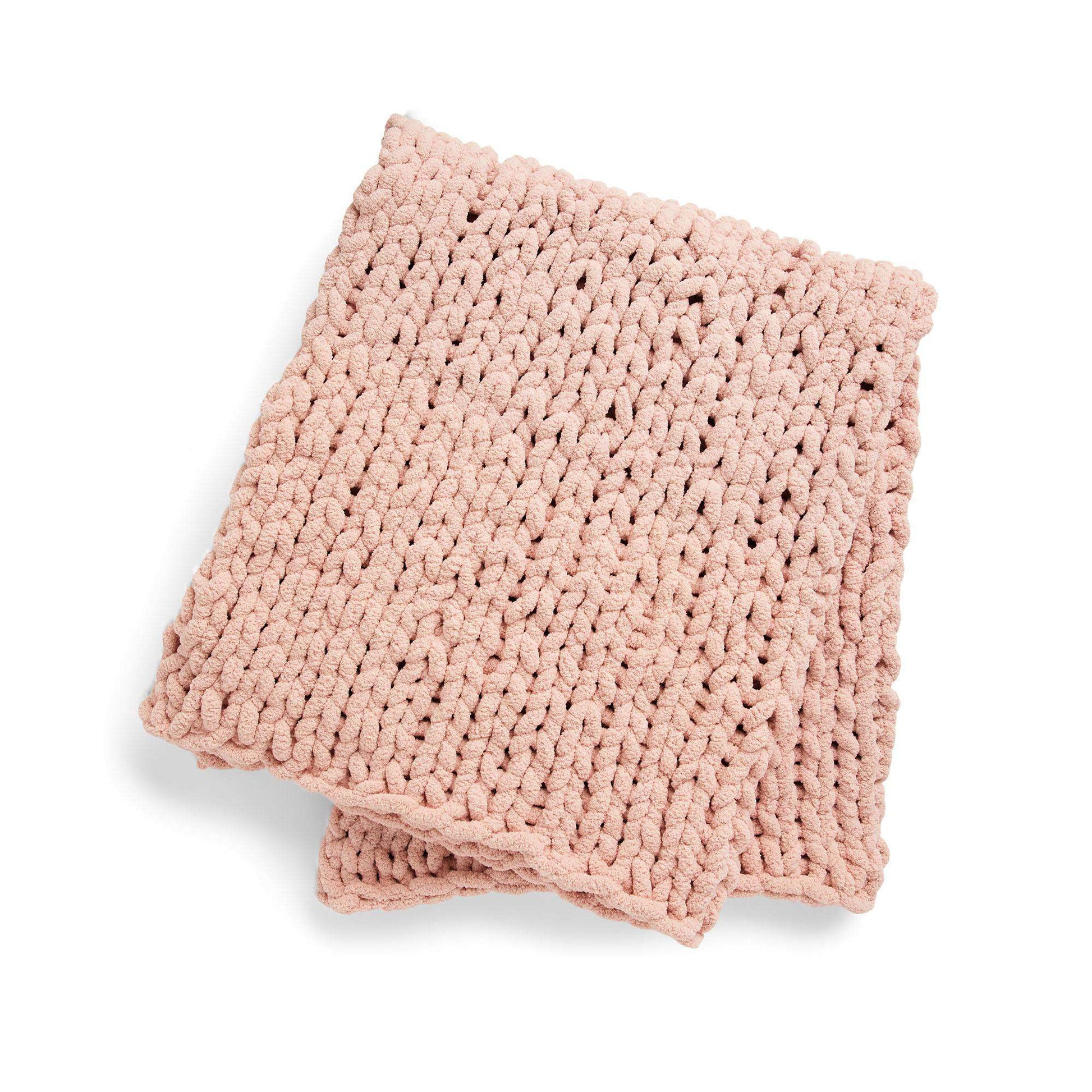 Free Bernat Super Stocking Stitch Knit Blanket Pattern