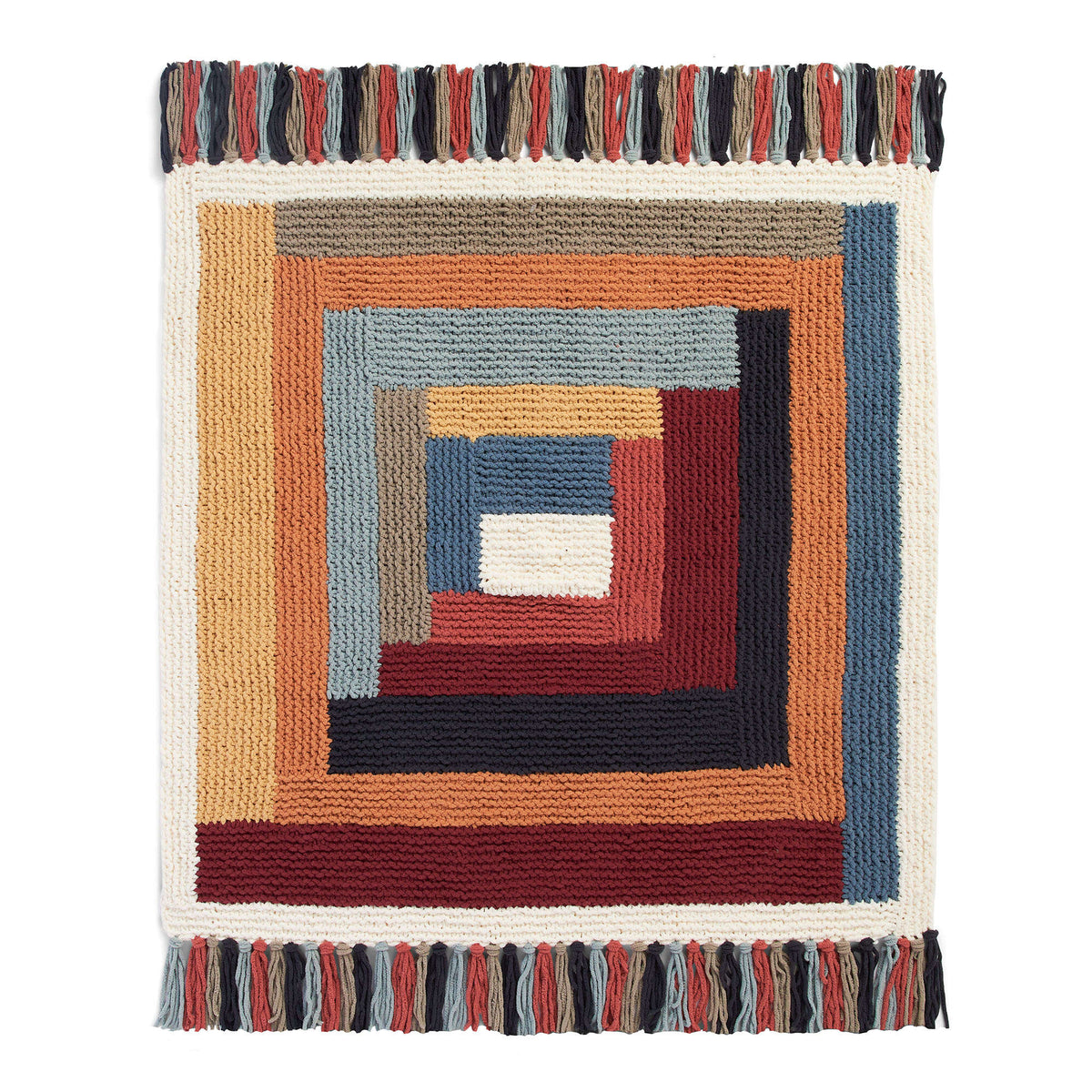 Knit Blanket made in Bernat Blanket O'Go yarn