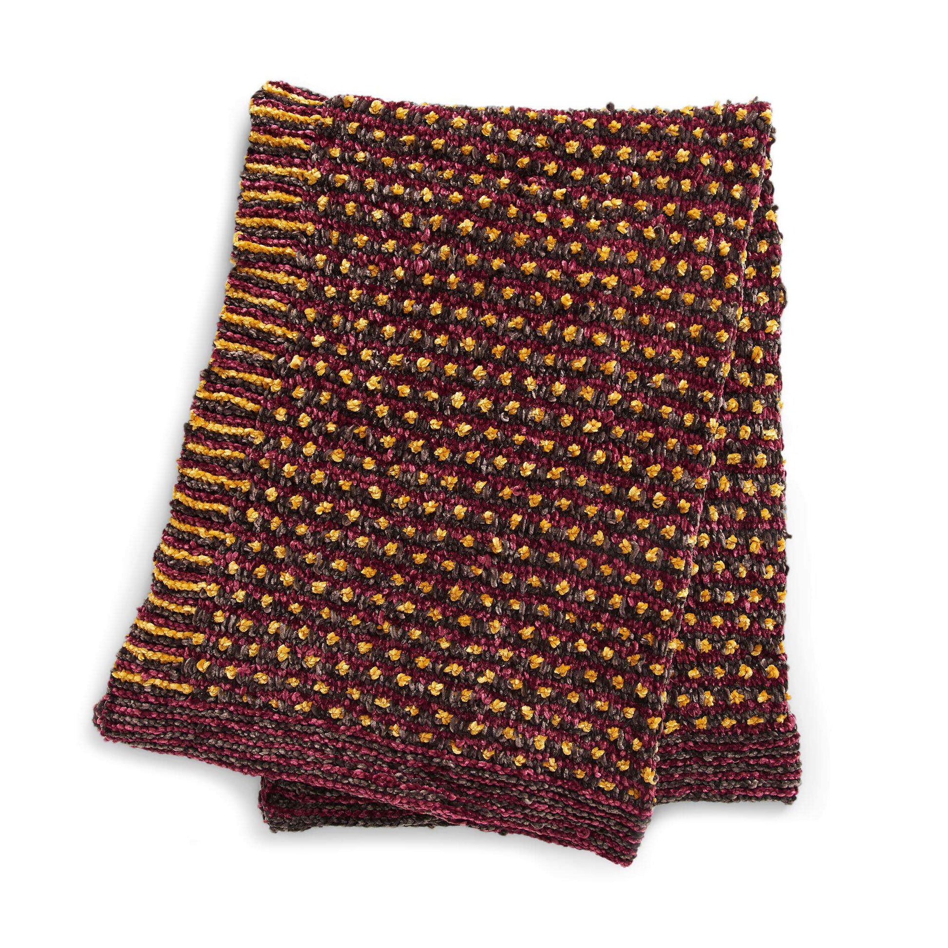 Free Bernat Tiny Dots Knit Blanket Pattern