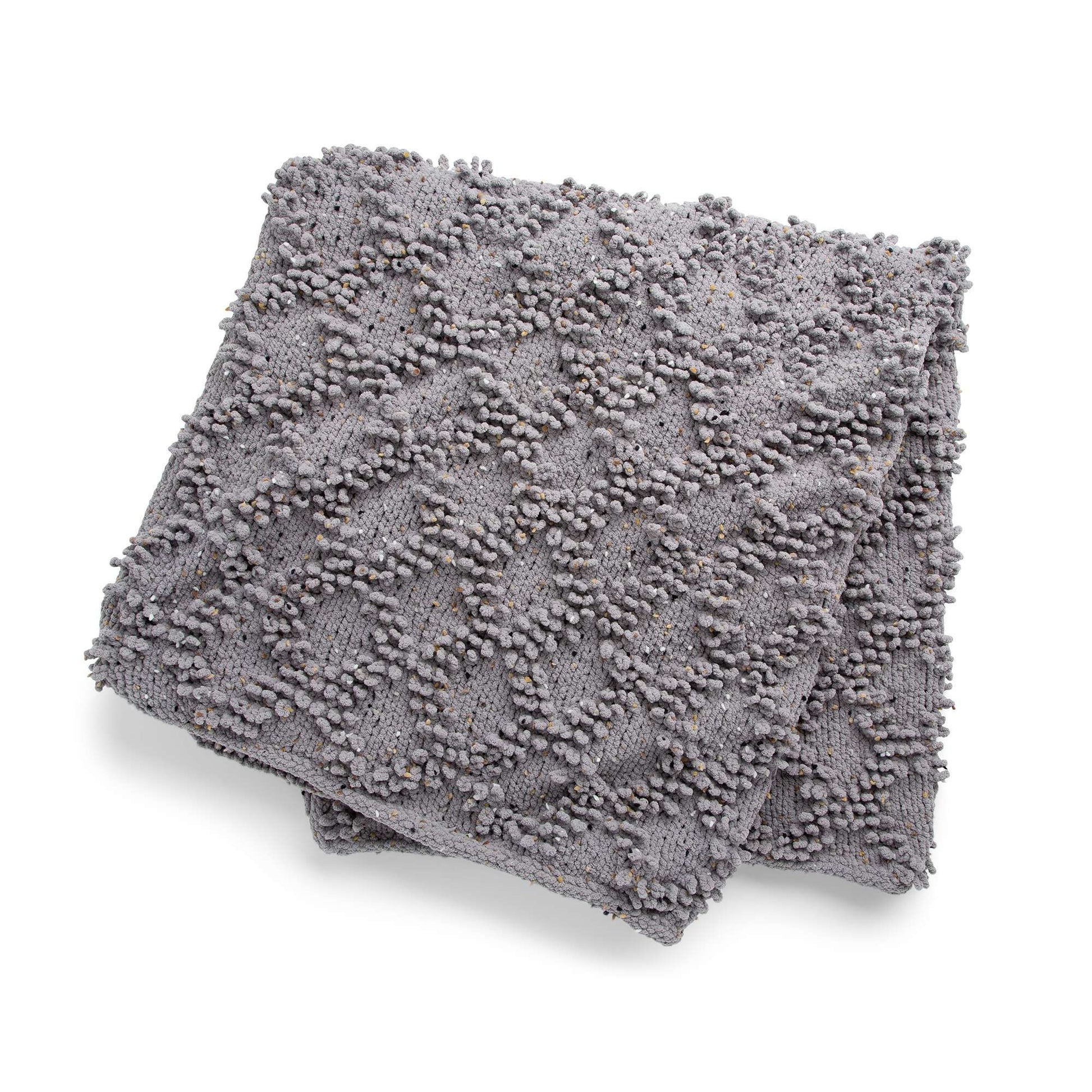Free Bernat Loopy Trellis Knit Blanket Pattern