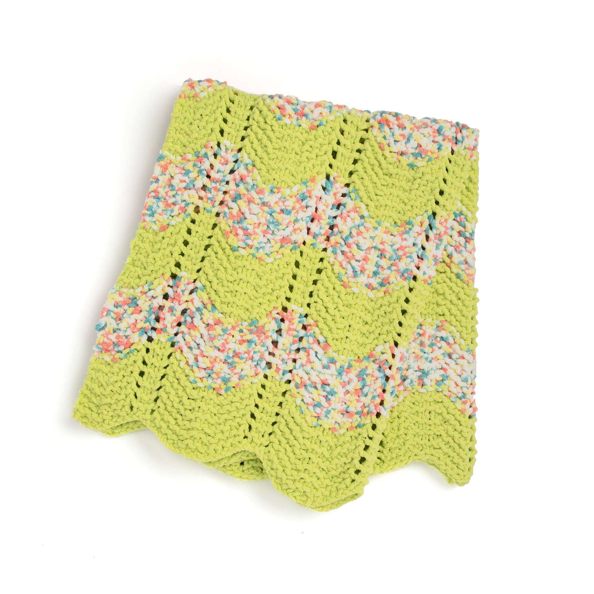 Free Bernat Simple Chevron Knit Baby Blanket Pattern