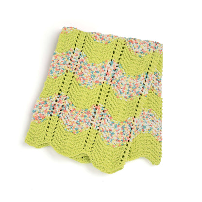 Bernat Simple Chevron Knit Baby Blanket Knit Blanket made in Bernat Baby Blanket yarn