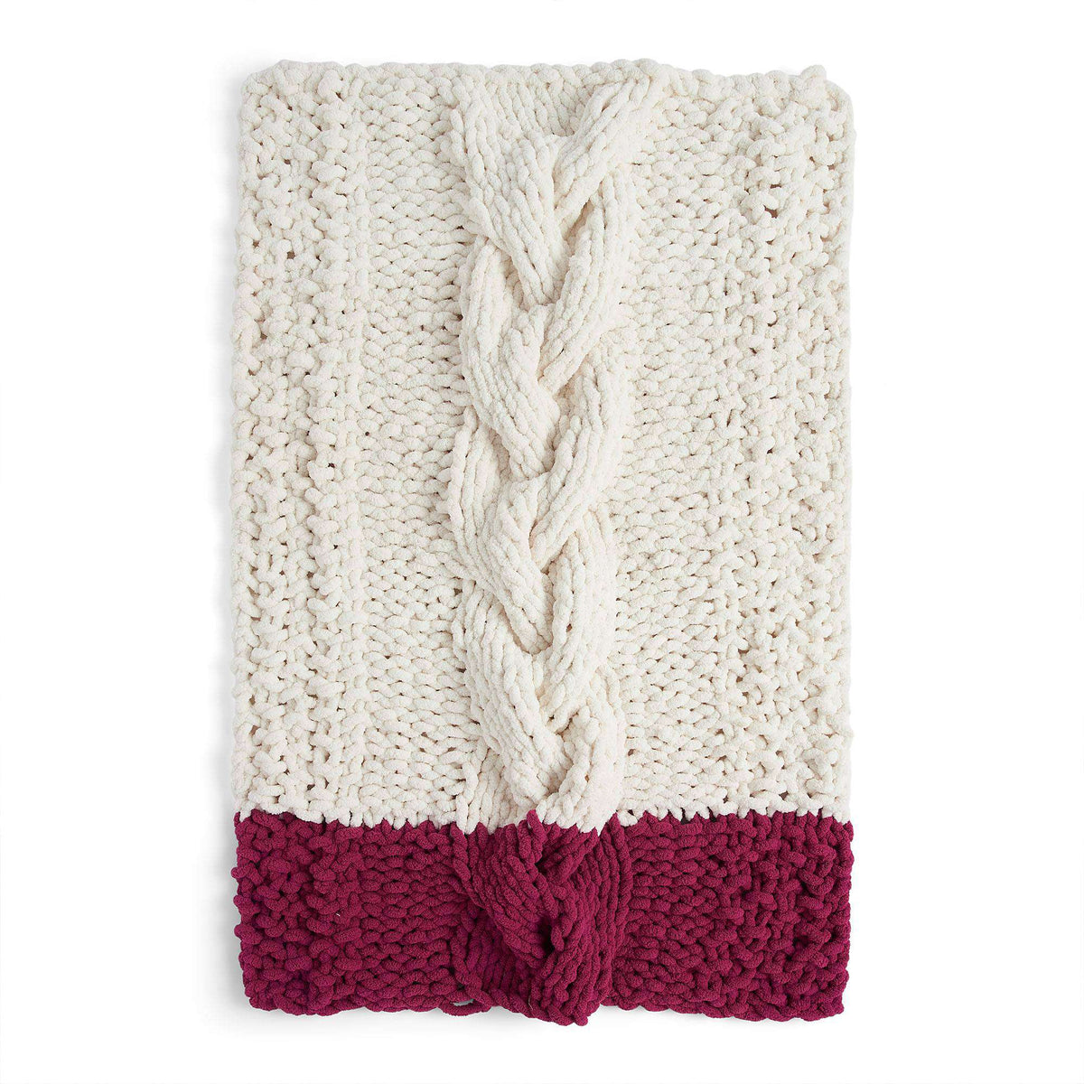 Knit Blanket made in Bernat Blanket Extra Thick yarn