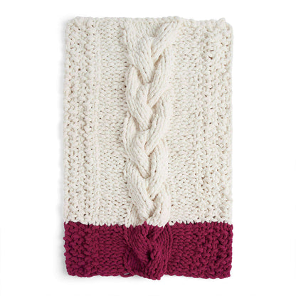 Bernat Knit Copious Cable Blanket Knit Blanket made in Bernat Blanket Extra Thick yarn