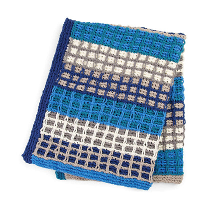 Bernat Knitting Grids Blanket Knit Blanket made in Bernat Blanket O'Go yarn
