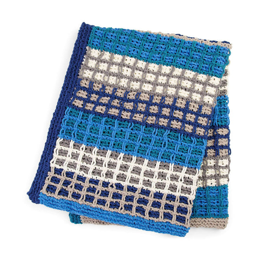 Knit Blanket made in Bernat Blanket O'Go yarn