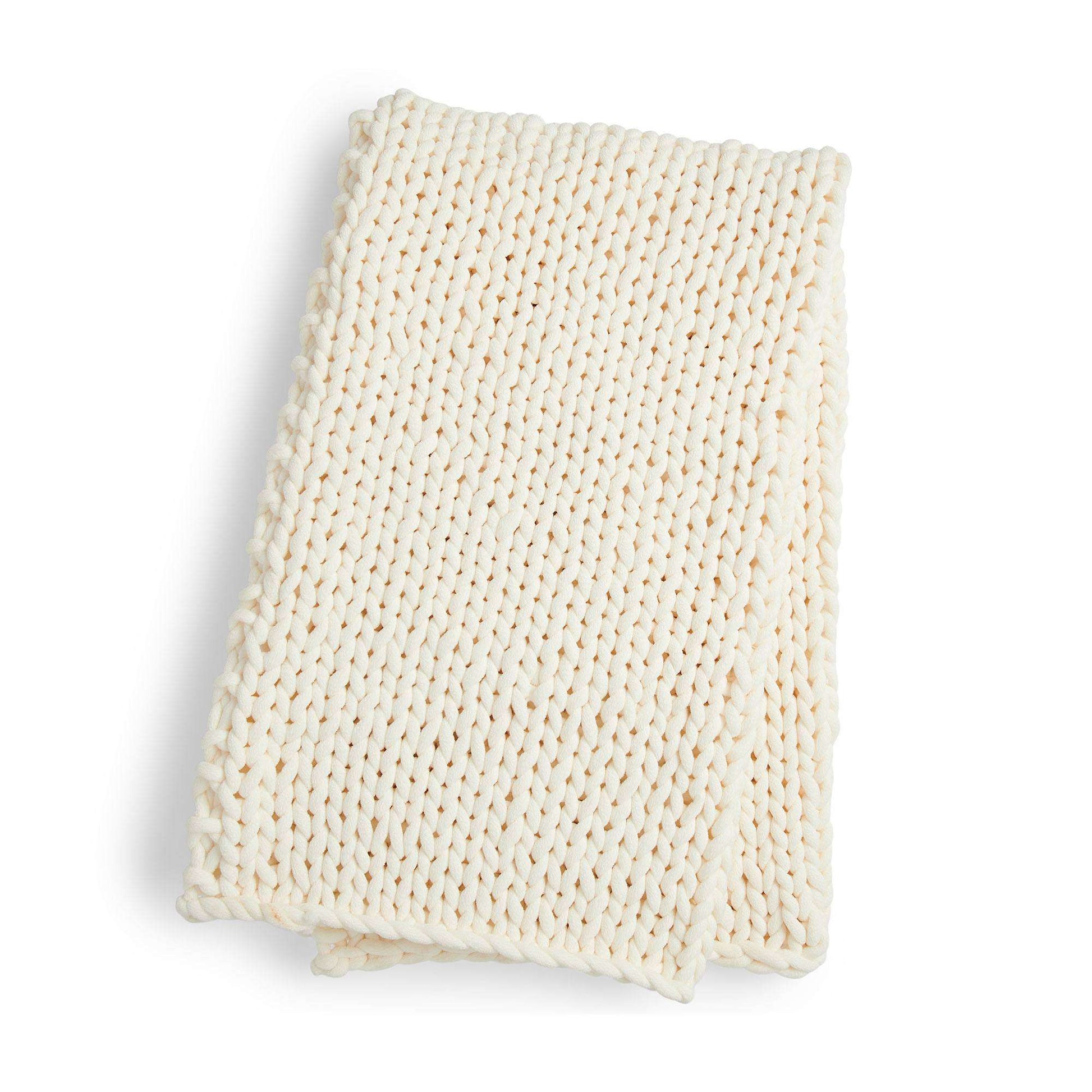 Bernat Super Stocking Stitch Knit Blanket, Yarnspirations
